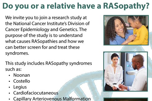 A thumbnail screenshot from one of the RASopathy Study flyers